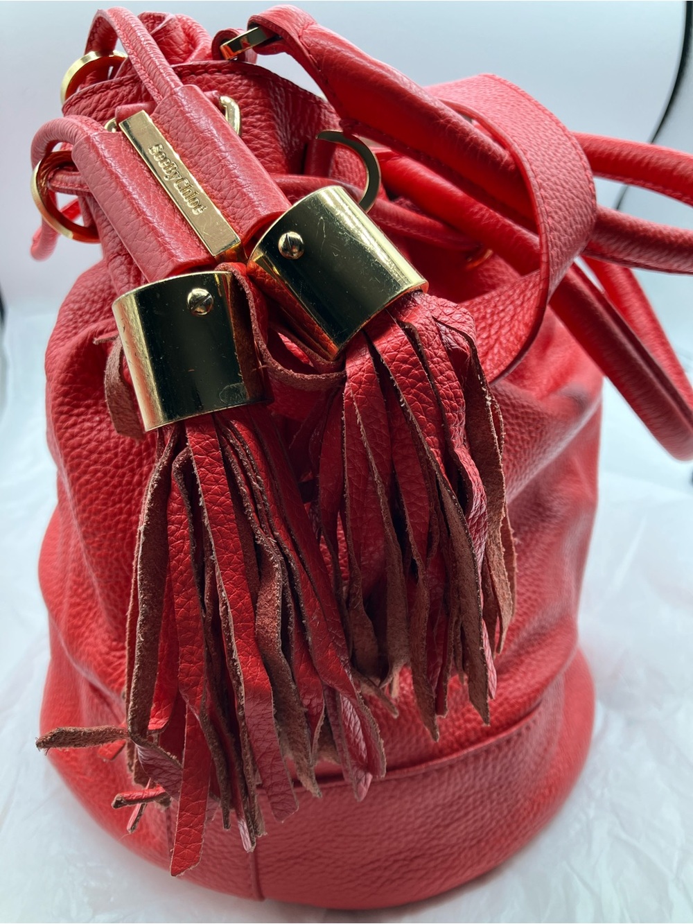 See By Chloe 🔥 -Red Leather Tassel Bucket Bag